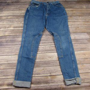 Hac Tac Jodhpurs Blue Denim Raw Hem High Rise 10